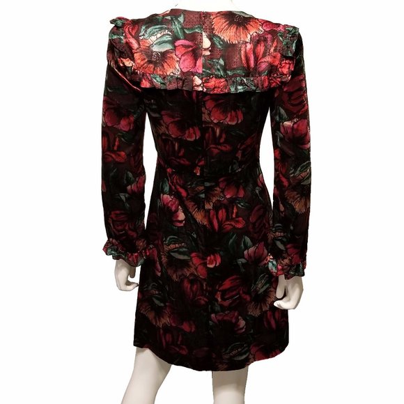 Sandro Floral Velvet Dress - Picture 7 of 11